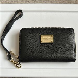 Michael Kors Black Wristlet Wallet
